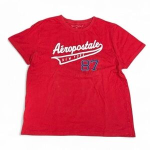 Y2K Aeropostale Logo Red Graphic Tee